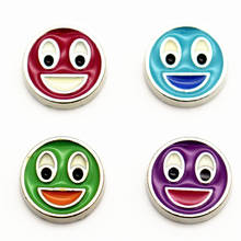 New Arrival 10pcs/lot emoticon smiling face Silver floating charms living glass memory floating lockets diy Accessory pendant 2024 - buy cheap