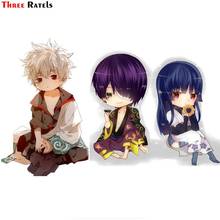 Three Ratels  FC873 Chibi Gintama Sakata Gintoki Kimono Silver Soul Anime car decoration sticker macbook decal 2024 - buy cheap