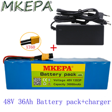 13S3P 48V Original lithiumion battery 48v 36.000Ah 1000w Lithium ion Battery Pack For Electric bicycle Scooter with BMS+charger 2024 - buy cheap