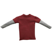 MagiDeal 1/6 Scale Mens Red Double Sleeve Long T-shirt Clothes for 12 Inch Male Action Figure Body   3Colors 2024 - buy cheap