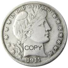 US 1911PDS Barber Half Dollar Silver Plated Copy Coins 2024 - buy cheap