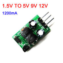 Mini módulo de conversor de impulso argolas, módulo 1.5v 3v 3.3v 5v a 5v 9v 12v 1200ma reforço dc regulador de tensão fonte de alimentação 3.7v 3.2v 2024 - compre barato