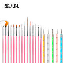 Набор гель-лаков ROSALIND, кисти для маникюра, набор инструментов, 3D Ручка, гелевые акриловые кисти, лайнер, аксессуары для ногтей, кисти для декора 2024 - купить недорого