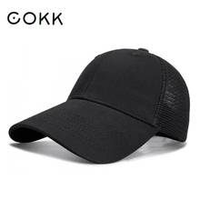 COKK Baseball Cap Men Mesh Snapback Hats For Women Men Sunhat Dad Hat Outdoor Sport Cap Mesh Cap Gorras Black New Summer 2024 - buy cheap