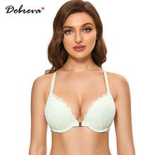 DOBREVA Women's Floral Front Closure Bra Lace Back Padded Push Up Underwire Bralette  B C D DD cup 2024 - buy cheap