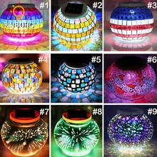 Color Changing Mosaic Glass Ball LED Solar Garden Lights Waterproof Solar Table Lights 2 Modes for Christmas Party Decoration 2024 - buy cheap