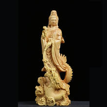 Семейная скульптура Будды, зал фэн-шуй, украшение, статуя Будды из массива дерева, поклонение дракону, Гуаньинь, домашний декор 2024 - купить недорого