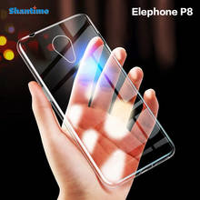 Capa ultrafina para elephone p8, proteção transparente e macia de tpu para celulares p8, couqe 2024 - compre barato