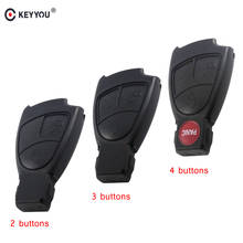 KEYYOU-Funda de mando a distancia para coche, reemplazo de 2/3/4 botones, carcasa para Mercedes Benz B C E ML S CLK CL, llave inteligente, 20 unidades/lote 2024 - compra barato