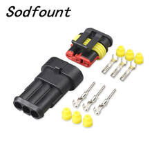 5 sets Kit 3 Pin Way Waterproof Electrical Wire automotive Connector Plug for car 2024 - buy cheap