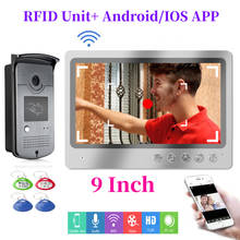App Remote Unlock Fingerprint RFID Password Video Intercom 9 inch LCD WIFI Video Door Phone Doorbell Intercom IR Camera System 2024 - buy cheap