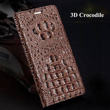 Genuine Leather Case for Samsung Galaxy Note 20 Ultra 10 Plus 9 S20 S10 S9 A90 A70 Cowhide 3D Crocodile Pattern Flip Stand Cover 2024 - buy cheap
