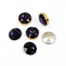 Novo vidro k9 pedras elegantes costurar em strass redondo roxo e violeta cristal strass faça você mesmo acessórios de joias roupas 2024 - compre barato