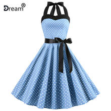 Sexy Retro White Polka Dot Dress Summer 2020 Vestidos Audrey Hepburn Robe Femme Vintage pin up Dress 50s 60s Rockabilly Dresses 2024 - buy cheap