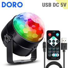 USB DC5V colorido efeito strobe luzes do feriado luz do estágio ativado por som dj ktv disco light iluminação de Natal de controle remoto