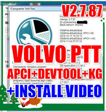 2020 новый высокотехнологичный инструмент премиум класса PTT V2.7.87 VCADS разработка + Devtool Plus + Keygen + установка видео + APCI + для диагностики Volvo 2024 - купить недорого