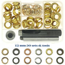 12 mm internal diameter 50 sets eyelets & Drilling and installation kit rivetti decorativi remaches ropa 2024 - buy cheap