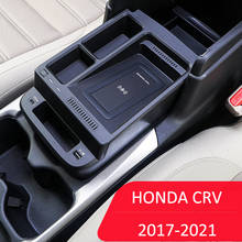 Carregador de carro sem fio para honda crv 2017 2018 2019 2020 2021 15w cigarro mais leve instalação do telefone móvel carregamento rápido placa 2024 - compre barato