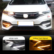 CSCSNL 2Pcs For Honda Fit Jazz Sport RS 2018 2019 Turn Yellow Signal Relay Waterproof Car DRL LED Daytime Running Light Fog lamp 2024 - buy cheap