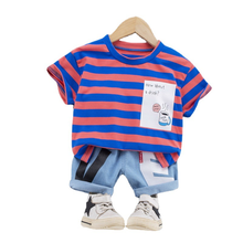 Summer Kids Fashion Clothes Toddler Print T-Shirt Shorts 2Pcs/Set Children Cartoon Costume New Baby Boys Girls Casual Tracksuits 2024 - buy cheap