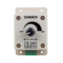 1pc LED Dimmer Switch DC 12V 24V 8A Adjustable Brightness Lamp Bulb Strip Driver Single Color Light Power Supply Controller 2024 - buy cheap