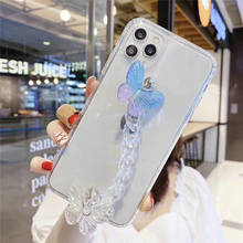 Funda transparente de TPU para teléfono Samsung Galaxy, carcasa 3D con pulsera de mariposa para Samsung Galaxy A10, A51, A10S, A20, A20S, A20E, A30, A30S, A40, A50, A50S, A70 2024 - compra barato
