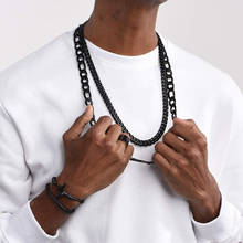 Collar de cadena cubana de acero inoxidable para hombre y niño, gargantilla de 3mm, 4,5mm, 6mm, 7,5mm con 20 pulgadas y 24 pulgadas, estilo hip hop 2024 - compra barato