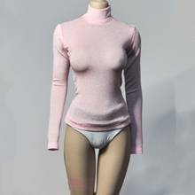 1/6 Scale Female Soldier Tleneck Shirt High-necked Knit Sweater Elasticity Tops F 12'' Action Figures tbl ph Body Model 2024 - buy cheap