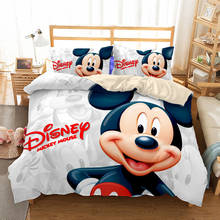 Conjunto de cama do mickey mouse e da disney, conjunto de roupas de cama com três peças de estampa digital e fronha de travesseiro decorativa de quarto de luxo 2024 - compre barato