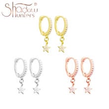 SHADOWHUNTERS Real Silver 925 Jewelry Opal Star Pendant Hoop Earrings Teeny Earrings 2020 Trendy Jewelry For Charming Women Gift 2024 - buy cheap
