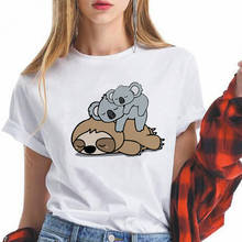 Edgy Koala Women Tee Shirt Sloth Fashion Clothes Best Friends Forever Tshirt 2021 Summer 90S Casual Urban Family Look Ropa Mujer 2024 - buy cheap