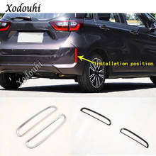 For Honda Fit Jazz 2020 2021 Car Styling Cover Body Detector ABS Trim Back Tail Rear Fog Light Lamp Frame Stick Parts Hoods 2pcs 2024 - buy cheap