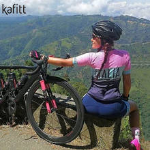 KAFITT new short-sleeved cycling clothing suit summer ladies outdoor sports mountain bike clothing macaquinho ciclismo feminino 2024 - buy cheap