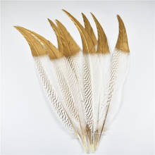 100Pcs Dipped Gold Silver Pheasant Tail Feathers Wedding Decorations lady amherst Pheasant chicken feathers For Crafts DIY plume 2024 - buy cheap