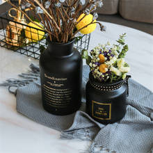 Jarrón de cristal nórdico de bronce para decoración del hogar, jarrones de flores, color blanco y negro, de lujo, para escritorio 2024 - compra barato