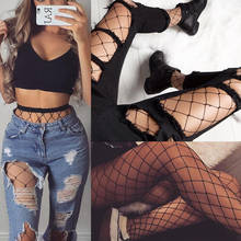 Sexy Hollow Out Black Fishnet Pantyhose Women Tights Stocking Fishnet Stockings Sheer Tights High Elastic Stockings 2024 - buy cheap