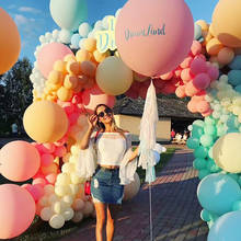 2 pçs 36 polegada jumbo pastel doces redonda macaron látex balões grande gigante bonito casamento aniversário macaron balão arco decoração 2024 - compre barato