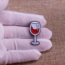 Red wine glass enamel pin 2024 - buy cheap