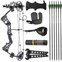 Archery Compound Bows and Arrow Set Beginner 15-45 lbs Draw Weight 18-29 '' Draw Length Adjustable Right Target Hunting Practice 2024 - buy cheap