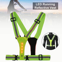 Super Bright LED Reflective Vest Visible Adjustable LED Safety Vest For Running 2024 - buy cheap