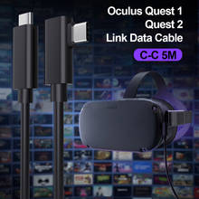 16ft 5m usb tipo c cabo para oculus quest 1 2 tipo-c usb3.2 gen1 cabo de carga de transferência de dados realidade virtual usb c adaptador 2024 - compre barato
