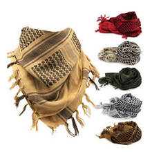 Хлопок мусульманский хиджаб арабские шарфы толстый тактический шарф для пустыни мужчины женщины шаль ветреный Военный ветрозащитный шарф 2024 - купить недорого