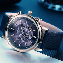 Relógio masculino, relógio de marca de luxo, com calendário, esportivo, moderno, couro, quartzo, negócios, para homens, venda imperdível 2024 - compre barato