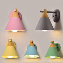 Luminária de parede moderna, luminária led minimalista para o quarto, plano de fundo criativo de macarrão, para quarto de crianças 2024 - compre barato