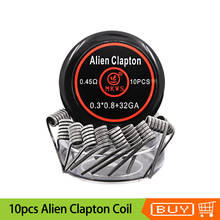 10Pcs MKWS Alien Clapton Coil A1 ss316L NI80 Prebuilt Coils Heating Wire For DIY RDA RTA RDTA Vape Tank Atomizer Premade Coil 2024 - buy cheap