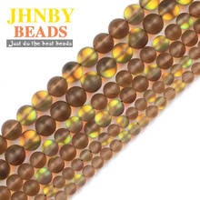 JHNBY Matte Brown Labradorite Natural ShimmerStone 6/8/10MM Round Spacer Loose beads for Jewelry making necklace DIY accessories 2024 - buy cheap