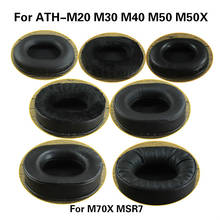 Replacement Sheepskin Earpads for ATH-M20 M30 M40 M50 M50X M70X Soft Velvet Foam Ear Pads Cushion for ATH-MSR7 Headphone 2024 - buy cheap