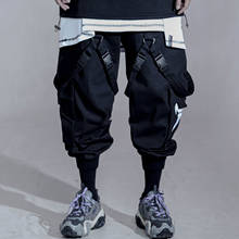 Men's Japanese Streetwear Techwear Black Jogger Pants 2024 - buy cheap