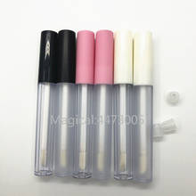 2.5ml Plastic Frosted Lip Gloss Tube Empty Lip Balm Container With White/Pink Lid,Round Lipgloss Refillable Bottles Makeup Tools 2024 - buy cheap