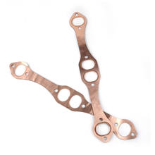 DWCX 2pcs Car Reusable Engine Oval Port Header Exhaust Gaskets Gold Fit For SBC SB Chevy 283 327 350 383 400 2024 - buy cheap